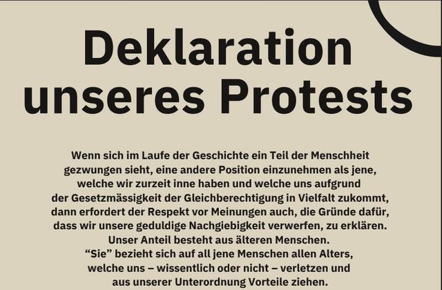 Deklaration unseres Protests