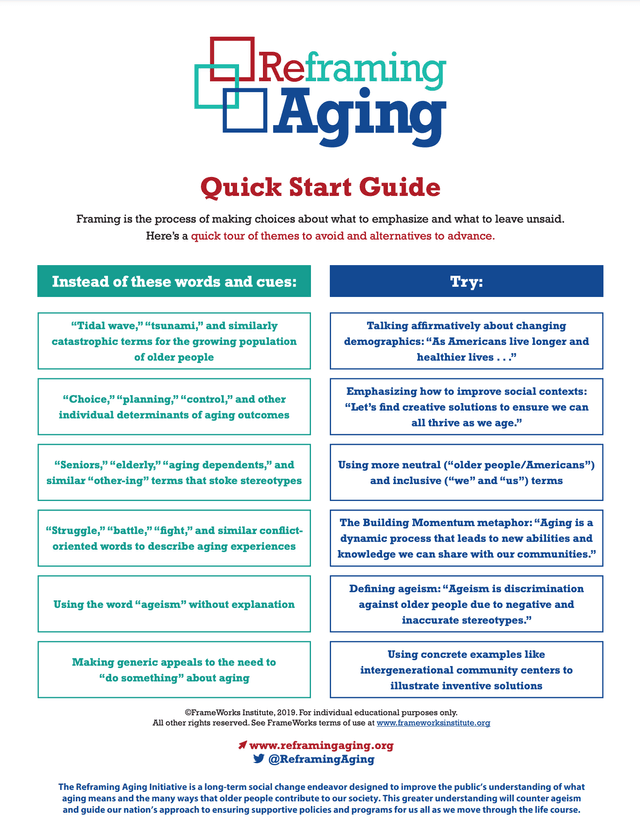 Reframing Aging Quick Start Guide